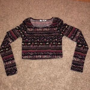 Long sleeve crop top